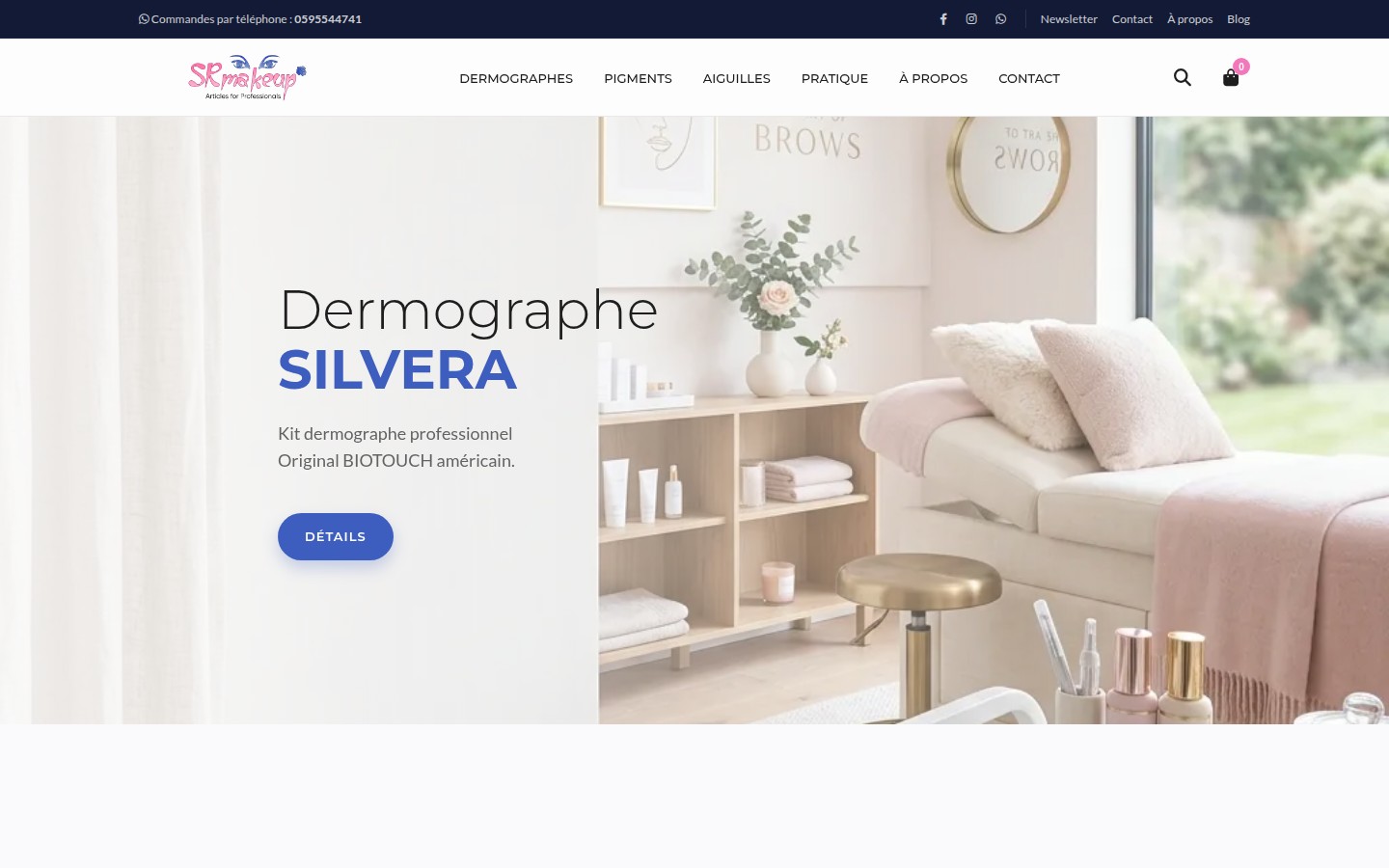 Boutique en ligne de matériel pour les professionnels de la beauté
